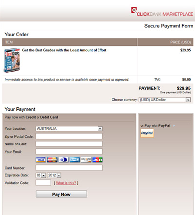 Order Now From Our Secure Order Form